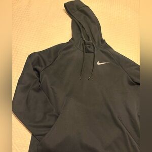 Nike Men's Fleece-Lined Dry Fit Black Hoodie